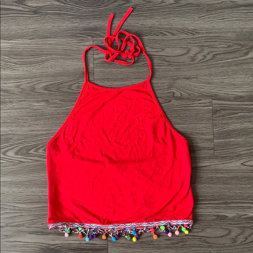 Fiesta Red Halter Top